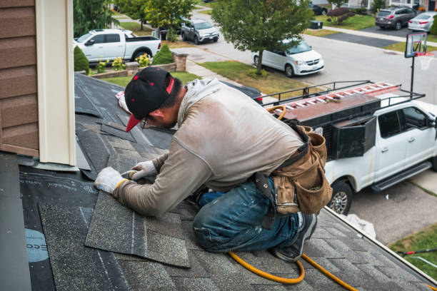 Professional Roof Replacement technician working in Edmeston, NY